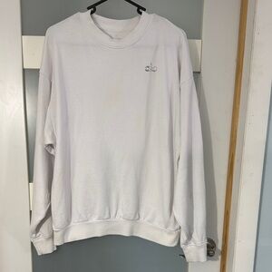 ALO Yoga White Crewneck Men's Sweater